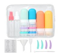 Bottiglie da Viaggio in Silicone Set - 18 Pezzi Contenitori da Viaggio - Kit da Viaggio per Aereo - Accessori per Flaconi da Viaggio - Per Shampoo/Liquidi/Lozione
