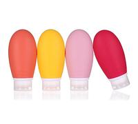 Bottiglie da viaggio silicone,100ml a prova di perdite ricaricabili per dimensioni di viaggio vuote portatili accessori per articoli da toeletta per il condizionatore di shampoo,balsamo,lozione