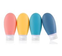 Bottiglie da viaggio silicone,100ml a prova di perdite ricaricabili per dimensioni di viaggio vuote portatili accessori per articoli da toeletta per il condizionatore di shampoo,balsamo,lozione