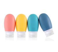 Bottiglie da viaggio silicone,60ml a prova di perdite ricaricabili per dimensioni di viaggio vuote portatili accessori per articoli da toeletta per il condizionatore di shampoo,balsamo,lozione