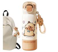 Bottiglie d'acqua con cannuccia - in acciaio inossidabile antiruggine con coperchio in cannuccia, bottiglia isolata sotto vuoto a doppia parete, da viaggio riutilizzabile | Borraccia a ten