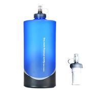 Bottiglie d'acqua pieghevoli: bottiglia da viaggio pieghevole, idratazione portatile | Adsorbimento del carico di gravità, forte filtro per acqua fisica in TPU per alpinismo escursionismo campeggio