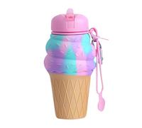 Bottiglie d'acqua roll-up, 500 ml, creative, pieghevoli, multifunzionali, per sport di perdite, per viaggi all'aperto, campeggio, escursioni e ciclismo, ultra portatili