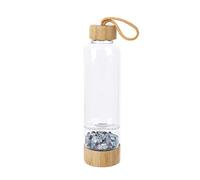 Bottiglie Di Acqua Di Cristallo Curative Riutilizzabile Bottiglia Quarzo Naturale D'Acqua Quarzo Bacchetta Point Reiki Healing Energy Elisir Di Cristallo Borraccia Sportiva Coppa Di Pietra Di Ghiaia