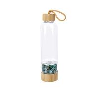 Bottiglie Di Acqua Di Cristallo Curative Riutilizzabile Bottiglia Quarzo Naturale D'Acqua Quarzo Bacchetta Point Reiki Healing Energy Elisir Di Cristallo Borraccia Sportiva Coppa Di Pietra Di Ghiaia