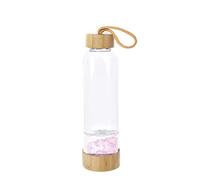 Bottiglie Di Acqua Di Cristallo Curative Riutilizzabile Bottiglia Quarzo Naturale D'Acqua Quarzo Bacchetta Point Reiki Healing Energy Elisir Di Cristallo Borraccia Sportiva Coppa Di Pietra Di Ghiaia