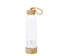 Bottiglie Di Acqua Di Cristallo Curative Riutilizzabile Bottiglia Quarzo Naturale D'Acqua Quarzo Bacchetta Point Reiki Healing Energy Elisir Di Cristallo Borraccia Sportiva Coppa Di Pietra Di Ghiaia