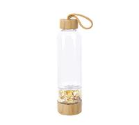 Bottiglie Di Acqua Di Cristallo Curative Riutilizzabile Bottiglia Quarzo Naturale D'Acqua Quarzo Bacchetta Point Reiki Healing Energy Elisir Di Cristallo Borraccia Sportiva Coppa Di Pietra Di Ghiaia