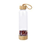 Bottiglie Di Acqua Di Cristallo Curative Riutilizzabile Bottiglia Quarzo Naturale D'Acqua Quarzo Bacchetta Point Reiki Healing Energy Elisir Di Cristallo Borraccia Sportiva Coppa Di Pietra Di Ghiaia