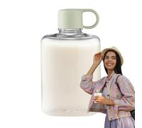 Bottiglie di acqua piatta da viaggio - 360 ml sottile bottiglia d'acqua tascabile, deliziosa bottiglia Tritan Square | Bottiglie compatte da trekking per fitness, campeggio, borsa, ufficio, leggero e
