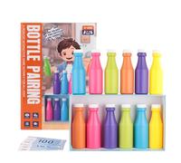 Bottiglie di assortimento colori - Famiglia Party Funny Games, 1 scatola portaoggetti 12 bottiglie, negozio commerciale supermercato Role Play, gioco da colorare per feste e celebrazioni
