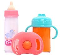 Bottiglie di bambole per bambini con latte scomparente, 3 pezzi bottiglie di bambole per bambini con ciucini, magie carine per
