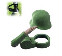Bottiglie di birra casco soldato Salute Style Casco da birra, durevole, innocuo, riutilizzabile, antipolvere, per appassionati militari, feste, bar (verde)