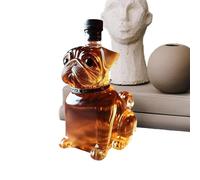 Bottiglie di liquore, bottiglia vuota di whisky a forma di bulldog, 300 ml, decanter contenitore per vino statua animale per mensola, sala da pranzo, cucina, ristorante, fidanzato, padre Hus