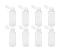 Bottiglie di Plastica da Viaggio 50ml con Tappo, 15 Pezzi | Contenitori Riutilizzabili di Colore Chiaro per Gel e Shampoo, Uso Viaggio, Dosaggio Pratico e Chiusura a Perdite