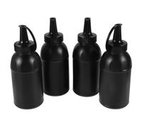 Bottiglie di Ricarica in Plastica Nere 4 Pezzi da 400 Ml