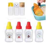 Bottiglie di salsa mini - 25 ml di dispenser di condimenti portatili PP, porta insalata di perdite, organizzatore da viaggio compatto | Contenitori complicati ricaricabili per la preparazione d