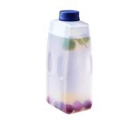 Bottiglie di succo con coperchio, dispenser per bevande e succhi freddi, 2 l, a prova di perdite, dispenser per bevande con per tè freddo, acqua, caffè, latte, escursionismo, picnic, riunioni in