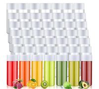 Bottiglie di Succo di Plastica Bottiglie di plastica for succhi, bottiglie sensoriali, trasparenti vuote da 10 once, d'acqua con tappi, for frullati, lavoretti(6pcs)