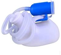 Bottiglie di urina da uomo da 2000 ml, vasino portatile da uomo, sistema di orinatoio a prova di fuoriuscite, contenitore per collettore di urina da uomo, con tubo lungo 129,5 cm con coperchio