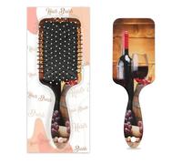 Bottiglie di vetro di vino rosso Spazzola per capelli Frutta Bagnato Asciutto Cuscino D'aria Spazzola per Capelli Districante Plastica Spazzola per Capelli per Bambini Adulti Ritorno A Scuola Regalo