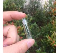 Bottiglie di vetro messaggio, un vasetto pieno d'amore, 10 pezzi 2 ml pendenti con tappo in gomma piccola bottiglia decorazione artigianato fiale vasetti regalo bottiglie fai da te (2 ml) (dimensioni