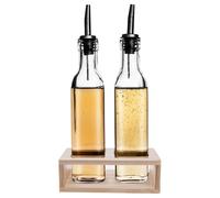 Bottiglie di vetro per olio e aceto con dispenser su supporto 2 x 300 ml 3 pz.