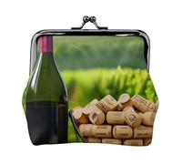 Bottiglie di vino Tappi Stampa Uva Squisito Bacio Blocco Portafoglio Compatto Versatile Donne Portamonete Piccolo Sacchetto Della Chiusura Lampo