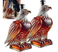 Bottiglie di vino Whisky, Decanter for whisky Eagle Sculpture 350 ml in vetro trasparente(2pcs)