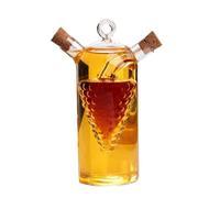 Bottiglie dispenser per olio e aceto, 2 In 1 Oil And Vinegar Dispenser Glass With Cork Stoppers 6.3 inch Multiple Styles(A model)