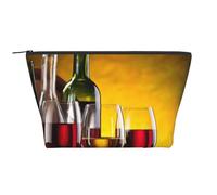 Bottiglie E Bevande Di Vino Dell'uva, Borsa da toilette Borsa per trucco Borsa per cosmetici Borsa da toilette da viaggio portatile