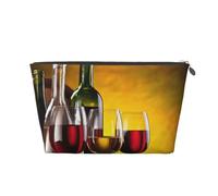 Bottiglie E Bevande Di Vino Dell'uva, Borsa da toilette Borsa per trucco Borsa per cosmetici Borsa da toilette da viaggio portatile