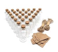 Bottiglie in vetro da 30 ml, con tappo in sughero, per bomboniere, artigianato, decorazioni per la casa, 50 pezzi