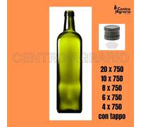 Bottiglie in vetro vuote per olio extravergine con tappi bottiglia tappo 1 litro