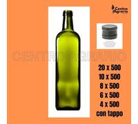 Bottiglie in vetro vuote per olio extravergine con tappi bottiglia tappo 1 litro