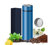 Bottiglie isolate - Bicchiere sottovuoto per caffè, tè e bevande con infusore in acciaio inox, 450ml, bottiglia da viaggio per tè, caffè/acqua calda e fredda/regalo pronto (blu)