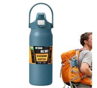 Bottiglie Isotermiche, 1500 ml Borraccia In Acciaio Isolante Sotto Vuoto Con Cannuccia, Bottiglia di Acqua Isotermica per Mantenere Freddo, Per Donne Uomini Scuola Sport Casa Viaggi Caffè Bevande