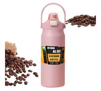 Bottiglie isotermiche - 1500 ml in acciaio con cannuccia, bottiglie d'acqua fresche, per donne, uomini, scuola, sport, casa, viaggi, caffè, bevande