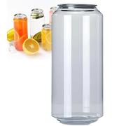 Bottiglie monouso in plastica a Tenuta stagna con Tappi in Alluminio, Bicchieri Trasparenti per succhi e Bubble Tea, compatibili con sigillatrici Automatiche per Bicchieri.