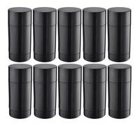Bottiglie ovali push up da 75,1 g, tubi vuoti neri Twist Up con tappi, contenitori per deodoranti per deodoranti, contenitori per cosmetici fai da te per deodoranti fatti in casa, una confezione da