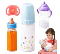 Bottiglie Per Bambole - Fai Finta Di Giocare Con Il Ciuccio | Bottiglie Di Latte E Succhi Che Scompaiono | Creativi Per Bambole Per Bambini 3 Anni In Su, Set Per La Cameretta Con Liquido