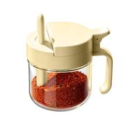 Bottiglie per condimenti con cucchiaio per conservare condimenti | Contenitore per sale con coperchio per piano di lavoro, cucina, dispensa, casa, campeggio, zucchero, miele