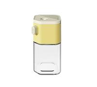 Bottiglie per condimenti in vetro a doppio uso, per cucina e casa, con shaker, ideali per sale, cumino, peperoncino e spezie (giallo)