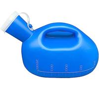 Bottiglie per orinatoi da Uomo, Bottiglia di plastica for urina Maschile da 2000 ml con Coperchio e Manico Blu 27x14x17 cm