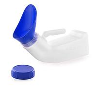 bottiglie per urina maschili， Bottiglie di urina in plastica for uomini e donne, tappo a vite anti-goccia, orinatoi portatili ideali for viaggi in auto all'aperto(1x Urinal White and Blue)