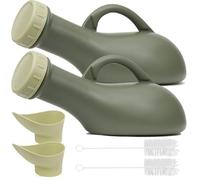 Bottiglie per urina maschio, confezione da 2 bottiglie per orinatoio da uomo da 1000 ml Bottiglia per urina da donna Unisex a prova di fuoriuscite Femminile Bottiglie per pipì Contenitore in plastica