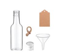 Bottiglie Plastica Per Succhi Set Di Mini Bottiglie Da 10/30/50/100 Pezzi, Plastica 1,7 Once, Tappi In Argento/oro, Decorative(100pcs,With Silver Cap)