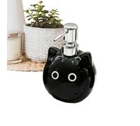 Bottiglie Ricaricabili Per Sapone Per Mani | 480ml Leggeri Antigoccia | Contenitori Vuoti In Ceramica Gatto Nero Formato Da Viaggio Riutilizzabili,Per Shampoo Bagnoschiuma Gel Doccia Casa