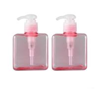 Bottiglie riutilizzabili in PETG+PP da 250 ml ciascuna per shampoo, balsamo, sapone liquido, bagnoschiuma e soluzioni per la cura della pelle (rosa)