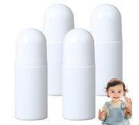 Bottiglie Roll-on da 4 pezzi, Bottiglie Roller vuote ricaricabili a prova di perdite da 50 ml, Applicatore Roller portatile in plastica per protezione solare fai-da-te per Balsami agli oli essenzia